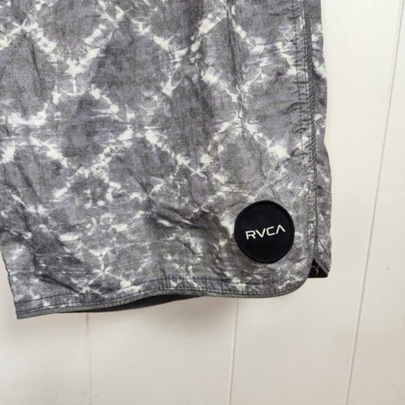 RVCA Sanur Gray Swim Trunks Board Shorts Swim Swimsuit Size 32 Beach - Picture 6 of 11